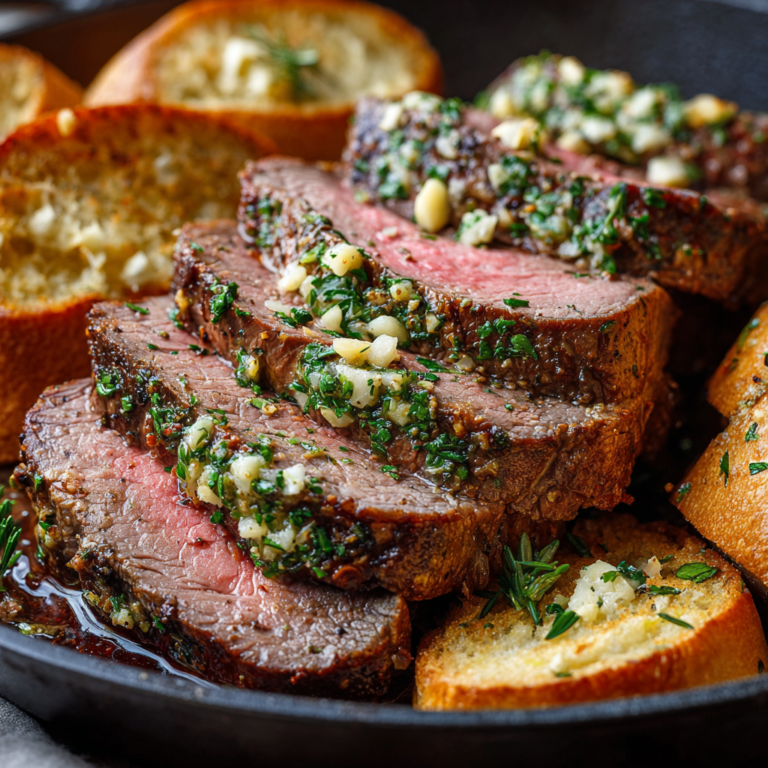Easy Garlic Butter Oven Baked Beef